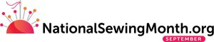 Official National Sewing Month logo (horizontal)